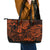 Hawaii King Kamehameha Leather Tote Bag Polynesian Pattern Orange Version LT01 - Polynesian Pride