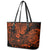 Hawaii King Kamehameha Leather Tote Bag Polynesian Pattern Orange Version LT01 - Polynesian Pride