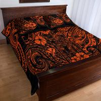 Hawaii King Kamehameha Quilt Bed Set Polynesian Pattern Orange Version LT01 - Polynesian Pride