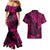 Hawaii King Kamehameha Couples Matching Mermaid Dress and Hawaiian Shirt Polynesian Pattern Pink Version LT01 - Polynesian Pride