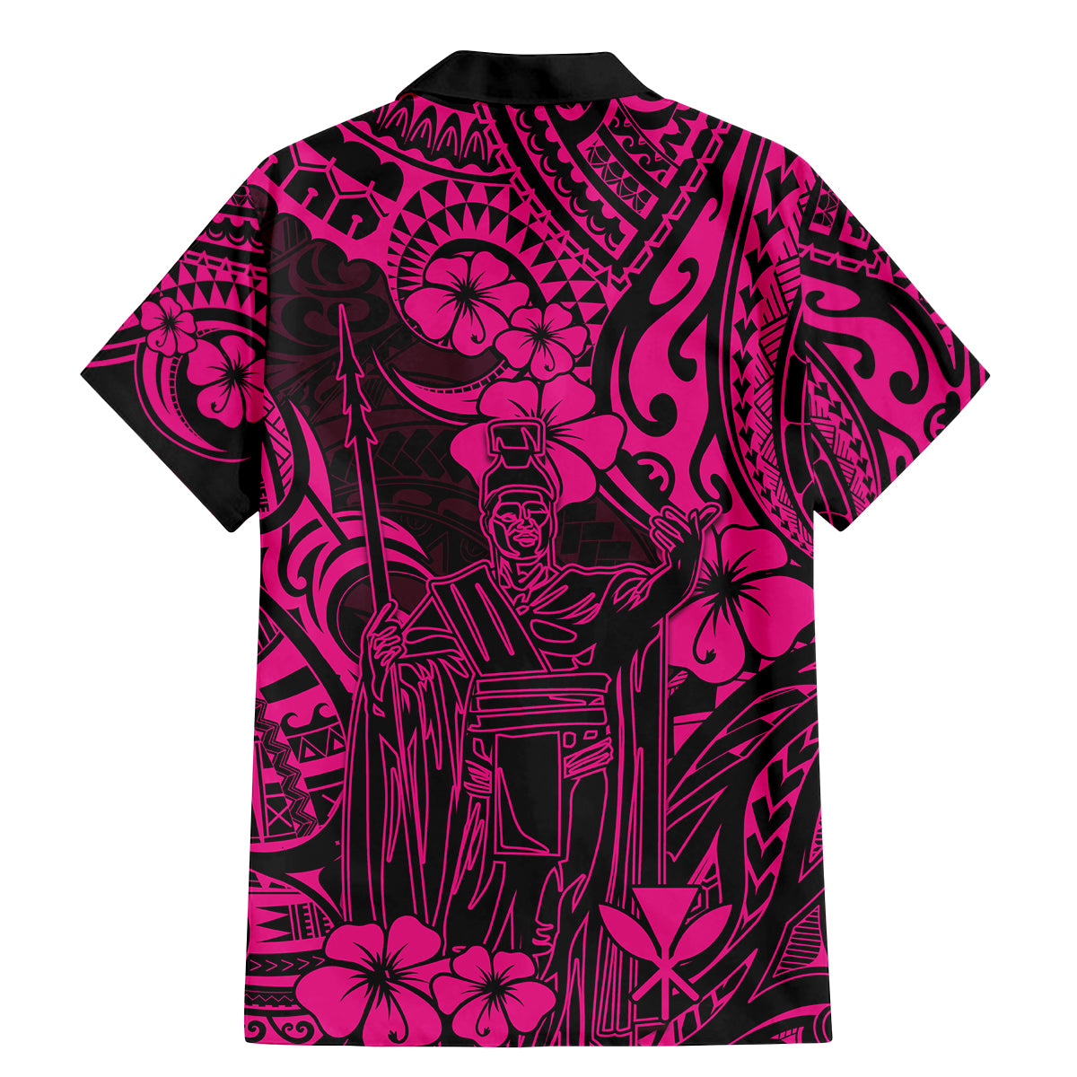 Hawaii King Kamehameha Family Matching Mermaid Dress and Hawaiian Shirt Polynesian Pattern Pink Version LT01 - Polynesian Pride