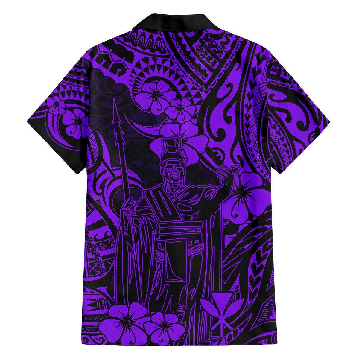 Hawaii King Kamehameha Family Matching Puletasi Dress and Hawaiian Shirt Polynesian Pattern Purple Version LT01 - Polynesian Pride