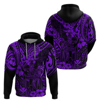 Hawaii King Kamehameha Hoodie Polynesian Pattern Purple Version LT01 - Polynesian Pride