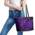 Hawaii King Kamehameha Leather Tote Bag Polynesian Pattern Purple Version LT01 - Polynesian Pride