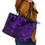 Hawaii King Kamehameha Leather Tote Bag Polynesian Pattern Purple Version LT01 - Polynesian Pride