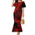 Hawaii King Kamehameha Family Matching Mermaid Dress and Hawaiian Shirt Polynesian Pattern Red Version LT01 Mom's Dress Red - Polynesian Pride