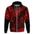 Hawaii King Kamehameha Hoodie Polynesian Pattern Red Version LT01 Zip Hoodie Red - Polynesian Pride