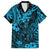 Hawaii King Kamehameha Family Matching Long Sleeve Bodycon Dress and Hawaiian Shirt Polynesian Pattern Sky Blue Version LT01 Dad's Shirt - Short Sleeve Blue - Polynesian Pride