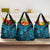 Hawaii King Kamehameha Grocery Bag Polynesian Pattern Sky Blue Version