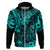 Hawaii King Kamehameha Hoodie Polynesian Pattern Turquoise Version LT01 Zip Hoodie Turquoise - Polynesian Pride