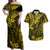 Hawaii King Kamehameha Couples Matching Off Shoulder Maxi Dress and Hawaiian Shirt Polynesian Pattern Yellow Version LT01 Yellow - Polynesian Pride