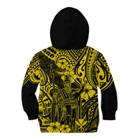 Hawaii King Kamehameha Kid Hoodie Polynesian Pattern Yellow Version LT01 - Polynesian Pride
