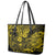 Hawaii King Kamehameha Leather Tote Bag Polynesian Pattern Yellow Version LT01 - Polynesian Pride