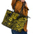 Hawaii King Kamehameha Leather Tote Bag Polynesian Pattern Yellow Version LT01 - Polynesian Pride