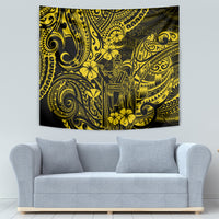 Hawaii King Kamehameha Tapestry Polynesian Pattern Yellow Version LT01 - Polynesian Pride