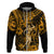 Hawaii Hula Girl Hoodie Polynesian Pattern Gold Version LT01 Zip Hoodie Gold - Polynesian Pride