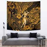 Hawaii Hula Girl Tapestry Polynesian Pattern Gold Version LT01 - Polynesian Pride