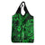 Hawaii Hula Girl Grocery Bag Polynesian Pattern Green Version