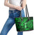 Hawaii Hula Girl Leather Tote Bag Polynesian Pattern Green Version LT01 - Polynesian Pride