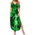 Hawaii Hula Girl Summer Maxi Dress Polynesian Pattern Green Version LT01 Women Green - Polynesian Pride