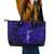 Hawaii Hula Girl Leather Tote Bag Polynesian Pattern Navy Blue Version LT01 - Polynesian Pride