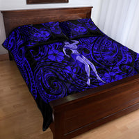 Hawaii Hula Girl Quilt Bed Set Polynesian Pattern Navy Blue Version LT01 - Polynesian Pride