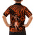 Hawaii Hula Girl Family Matching Puletasi Dress and Hawaiian Shirt Polynesian Pattern Orange Version LT01 - Polynesian Pride