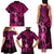 Hawaii Hula Girl Family Matching Tank Maxi Dress and Hawaiian Shirt Polynesian Pattern Pink Version LT01 - Polynesian Pride