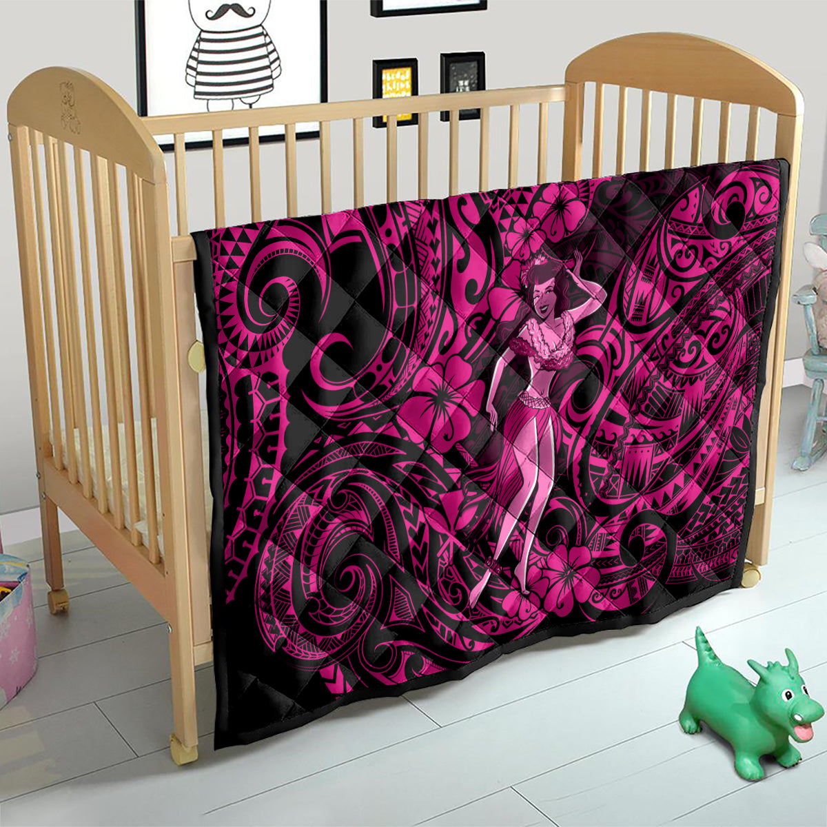 Hawaii Hula Girl Quilt Polynesian Pattern Pink Version LT01 - Polynesian Pride