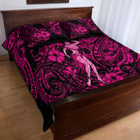 Hawaii Hula Girl Quilt Bed Set Polynesian Pattern Pink Version LT01 - Polynesian Pride