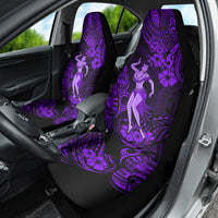 Hawaii Hula Girl Car Seat Cover Hibiscus Hawaii Tribal Tattoo Purple Version LT01 - Polynesian Pride