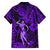Hawaii Hula Girl Family Matching Tank Maxi Dress and Hawaiian Shirt Hibiscus Hawaii Tribal Tattoo Purple Version LT01 - Polynesian Pride