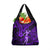 Hawaii Hula Girl Grocery Bag Hibiscus Hawaii Tribal Tattoo Purple Version