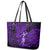 Hawaii Hula Girl Leather Tote Bag Hibiscus Hawaii Tribal Tattoo Purple Version LT01 - Polynesian Pride