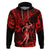 Hawaii Hula Girl Hoodie Hibiscus Hawaii Tribal Tattoo Red Version LT01 Pullover Hoodie Red - Polynesian Pride