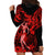 Hawaii Hula Girl Hoodie Dress Hibiscus Hawaii Tribal Tattoo Red Version LT01 - Polynesian Pride