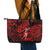 Hawaii Hula Girl Leather Tote Bag Hibiscus Hawaii Tribal Tattoo Red Version LT01 - Polynesian Pride