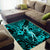 Hawaii Hula Girl Area Rug Hibiscus Hawaii Tribal Tattoo Turquoise Version LT01 - Polynesian Pride