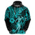 Hawaii Hula Girl Hoodie Hibiscus Hawaii Tribal Tattoo Turquoise Version LT01 - Polynesian Pride