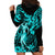 Hawaii Hula Girl Hoodie Dress Hibiscus Hawaii Tribal Tattoo Turquoise Version LT01 - Polynesian Pride