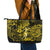 Hawaii Hula Girl Leather Tote Bag Hibiscus Hawaii Tribal Tattoo Yellow Version LT01 - Polynesian Pride