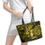 Hawaii Hula Girl Leather Tote Bag Hibiscus Hawaii Tribal Tattoo Yellow Version LT01 - Polynesian Pride