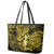 Hawaii Hula Girl Leather Tote Bag Hibiscus Hawaii Tribal Tattoo Yellow Version LT01 - Polynesian Pride