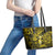 Hawaii Hula Girl Leather Tote Bag Hibiscus Hawaii Tribal Tattoo Yellow Version LT01 - Polynesian Pride