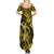 Hawaii Hula Girl Summer Maxi Dress Hibiscus Hawaii Tribal Tattoo Yellow Version LT01 - Polynesian Pride