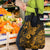 Hawaii Pineapple Grocery Bag Paradise Flowers Pacific With Gold Polynesian Tribal