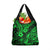 Hawaii Pineapple Grocery Bag Paradise Flowers Pacific With Green Polynesian Tribal