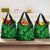 Hawaii Pineapple Grocery Bag Paradise Flowers Pacific With Green Polynesian Tribal