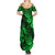 Hawaii Pineapple Summer Maxi Dress Paradise Flowers Pacific With Green Polynesian Tribal LT01 - Polynesian Pride