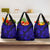 Hawaii Pineapple Grocery Bag Paradise Flowers Pacific With Navy Blue Polynesian Tribal